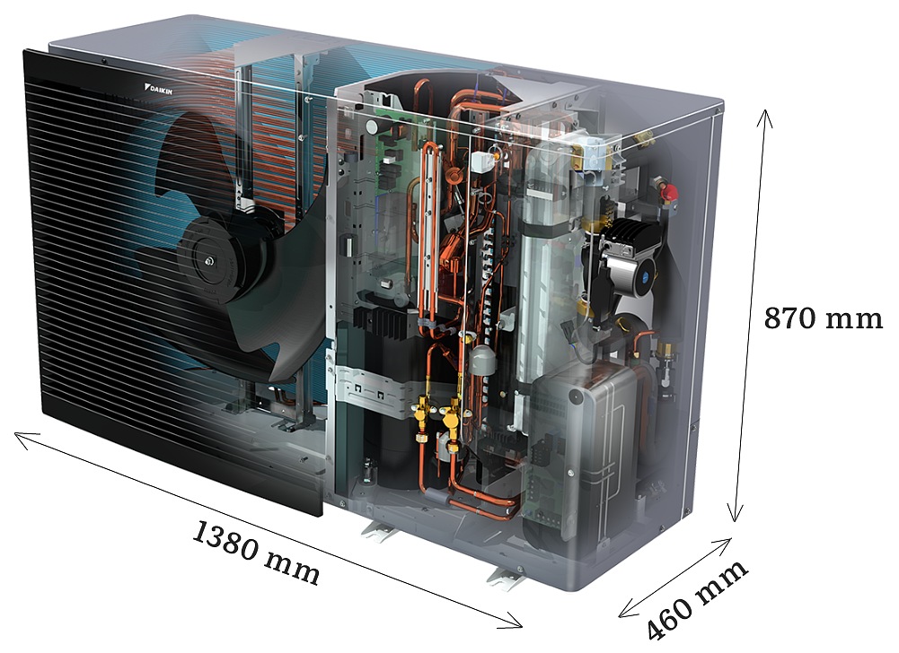 Pompa de caldura - Daikin Altherma 3 M EDLA-EBLA - dimensiuni